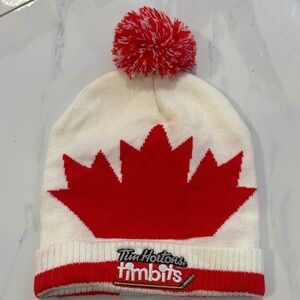 Tim Hortons Sidney Crosby 1993 Kids Red and White Maple Leaf Beanie